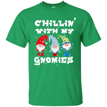 Chillin' With My Gnomies X-mas Gift Shirt For Mens Womens Kids Irish Green