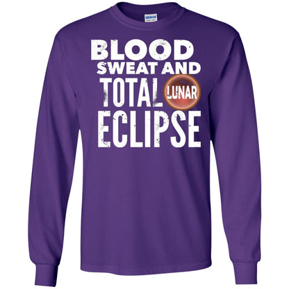 Total Lunar Eclipse 2018 Blood Sweat T-shirt Purple