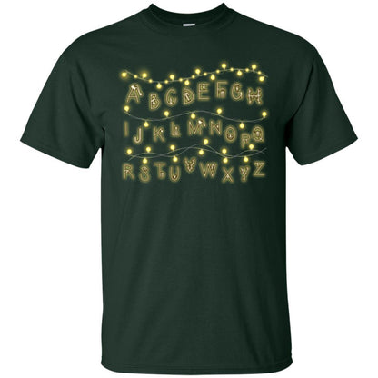 Alphabet Fairy Lights T-shirt Forest Green