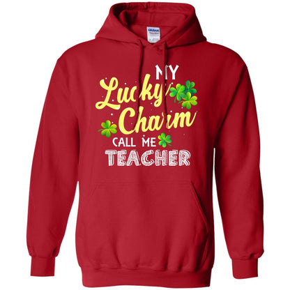 My Lucky Charms Call Me Teacher Saint Patrick_s Day Gift Shirt For Teacher Red