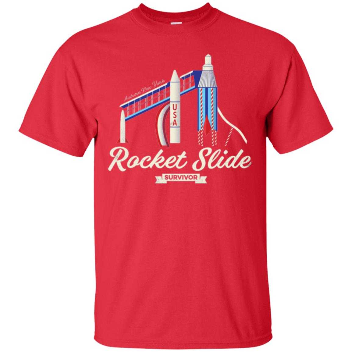 I Survived The Rocket Slide T-shirt Red
