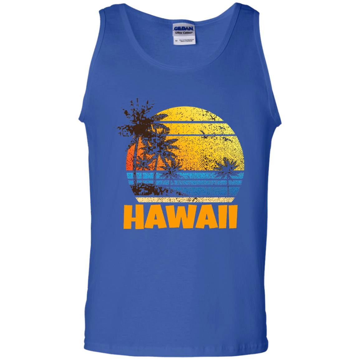 Old School 70_s Hawaiian The Aloha State T-shirt Royal
