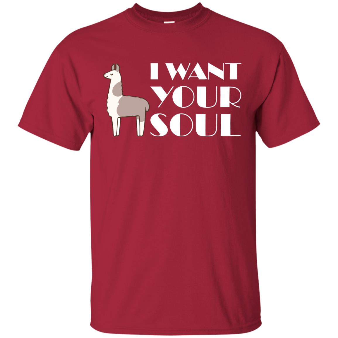 I Want Your Soul Llama Shirt Cardinal