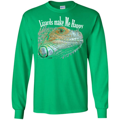 Reptiles Lovers T-shirt Lizards Make Me Happy Irish Green