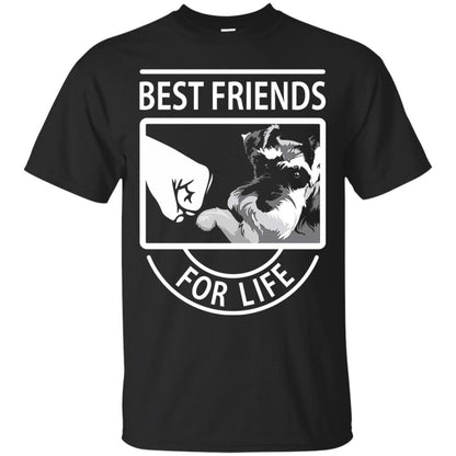 Schnauzer Best Friends For Life Dog Lover T-shirt Black