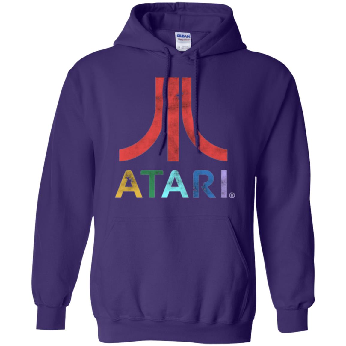 Colorful Retro Atari Gaming Logo T-shirt Purple