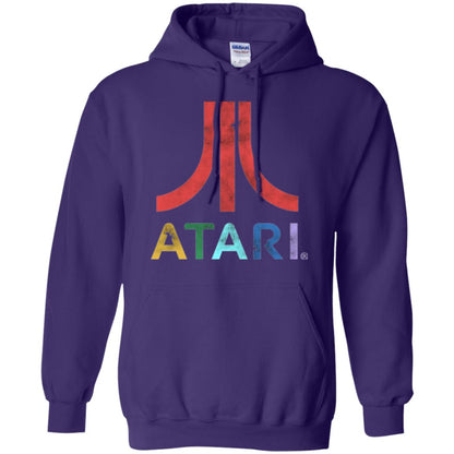 Colorful Retro Atari Gaming Logo T-shirt Purple