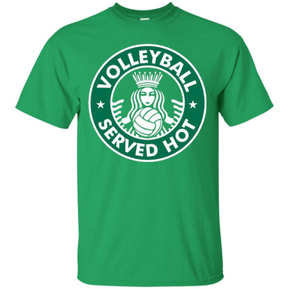 Volleyball Served Hot Great Volleyball Player Shirt Irish Green