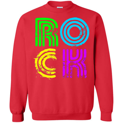 Bright Neon Colours Rock 80_s Retro Theme T-shirt Red