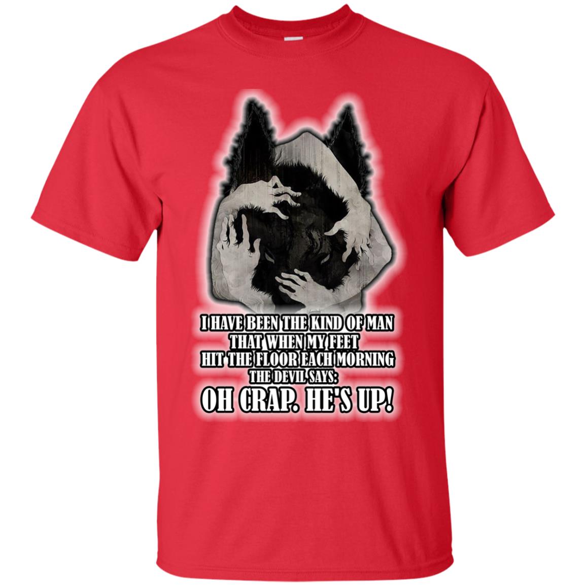 The Devil Say Oh Crap He Is Up Wolf Shirt Red
