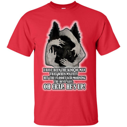 The Devil Say Oh Crap He Is Up Wolf Shirt Red