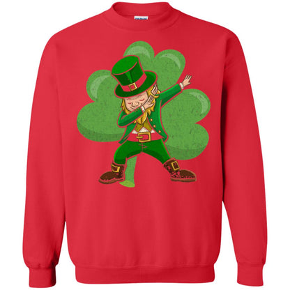 Funny Dabbing Leprechaun Shirt St Patricks Day T-shirt Red