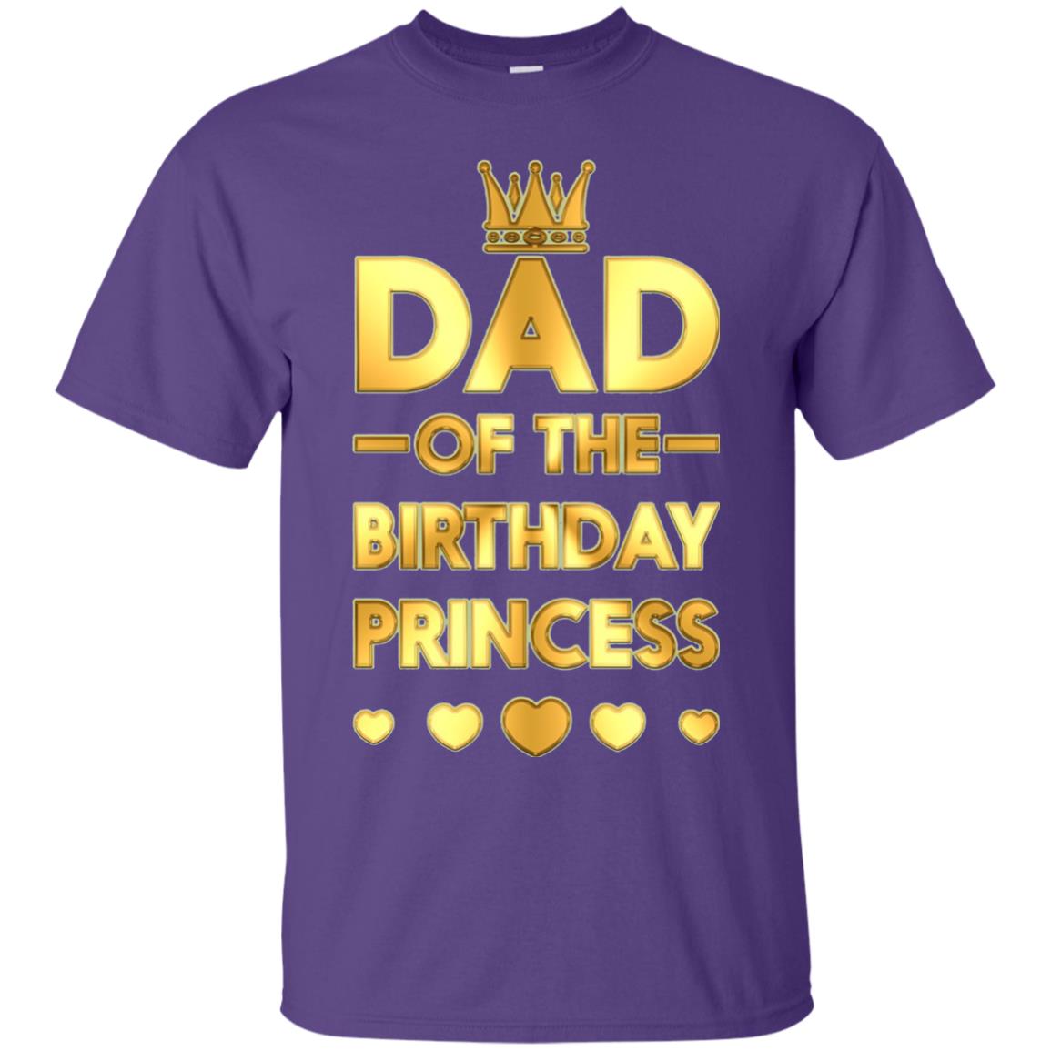 Dad Of The Birthday Princess Family T-shirt Purple