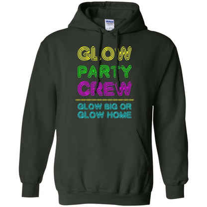 Funny Party T-shirt Glow Party Crew Forest Green