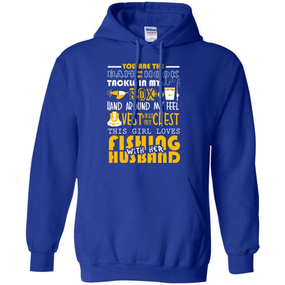 Fishing Lover T-shirt This Girl Loves Fishing With Her Husband Royal