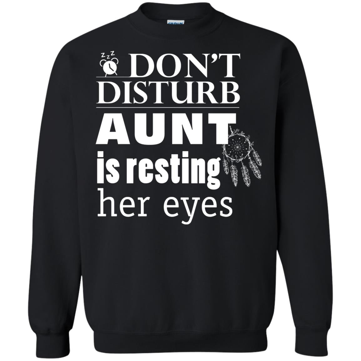 Don't Disturb Aunt Is Resting Her Eyes Funny Auntie Shirt Black