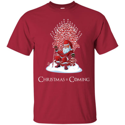 Christmas T-shirt Santa Candy Cane Throne Cardinal