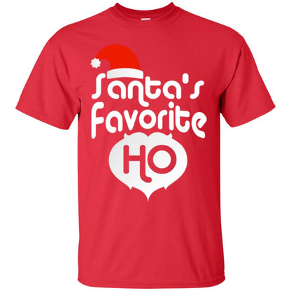 Christmas T-shirt Santa's Favorite Ho Red