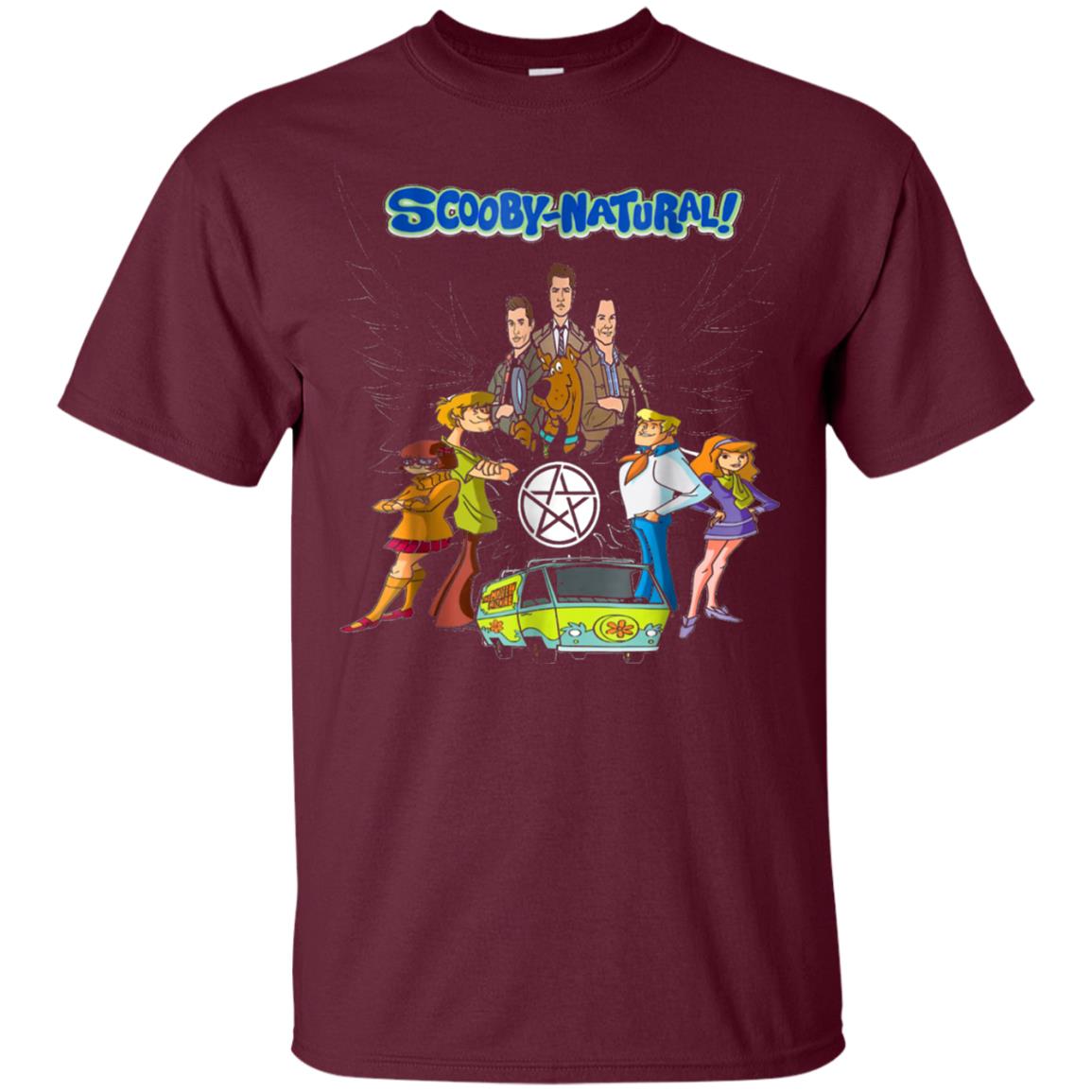 Scooby Natural Mystery Team Cartoon Shirt Maroon