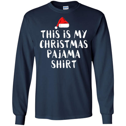 Christmas T-shirt This Is My Christmas Pajama Shirt Navy