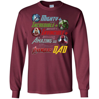 Mighty Incredible Invincible Amazing Dad Movie Fan T-shirt Maroon