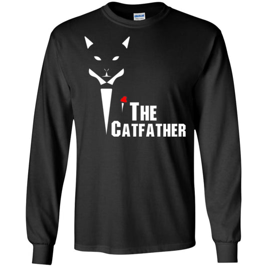 Cat Dad Lover T-shirt The Catfather T-shirt Black