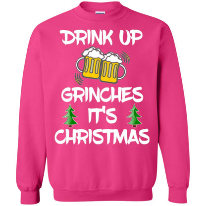 Beer Lovers T-shirt Drink Up Grinches It_s Christmas Heliconia