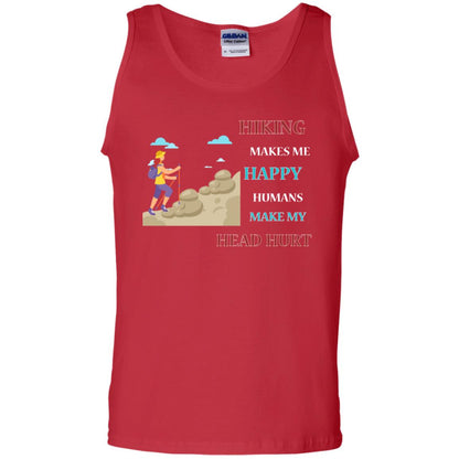 Hiking Make Me Happy Humans Make My Head Hurt Shirt Red