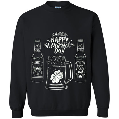 Happy St. Patrick_s Day Drinking Beer St Patrick_s Day T-shirt Black