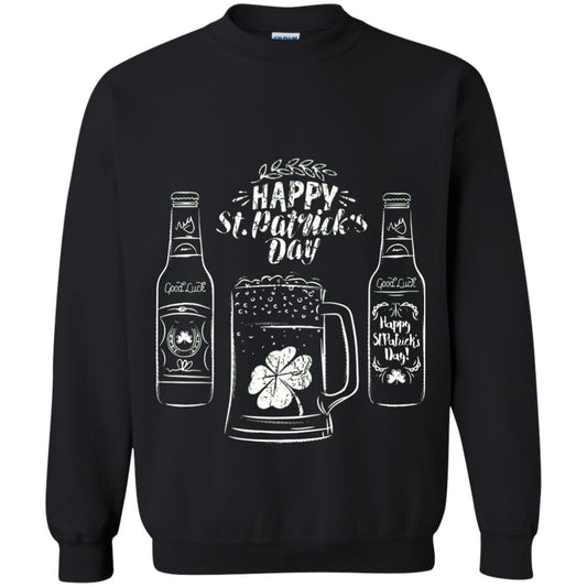 Happy St. Patrick_s Day Drinking Beer St Patrick_s Day T-shirt Black