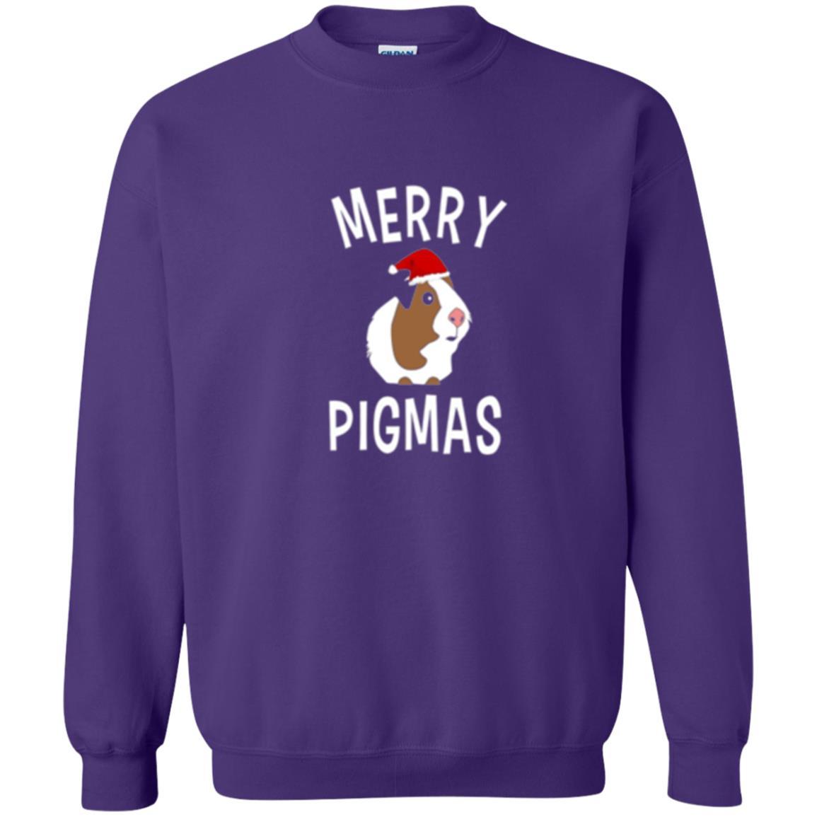 Guinea Pig Lover T-shirt Merry Christmas Pigmas Purple