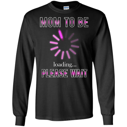 Mommy T-shirt Mom To Be Loading Please Wait Black
