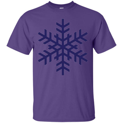 Christmas T-shirt Navy Blue Snowflake T-shirt Purple