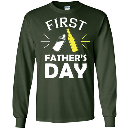 First Father's Day Shirt Forest Green