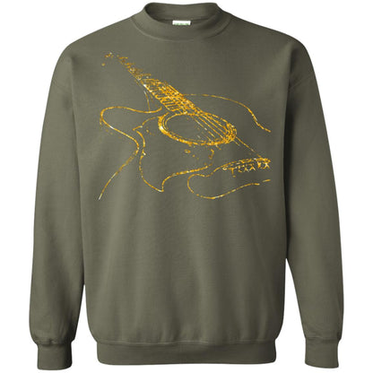 Guitar Gold Guitarist Gift Shirt For Mens Or Womens Military Green