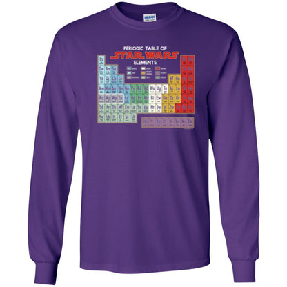 Film T-shirt Star Wars Periodic Table Of Elements Graphic Purple