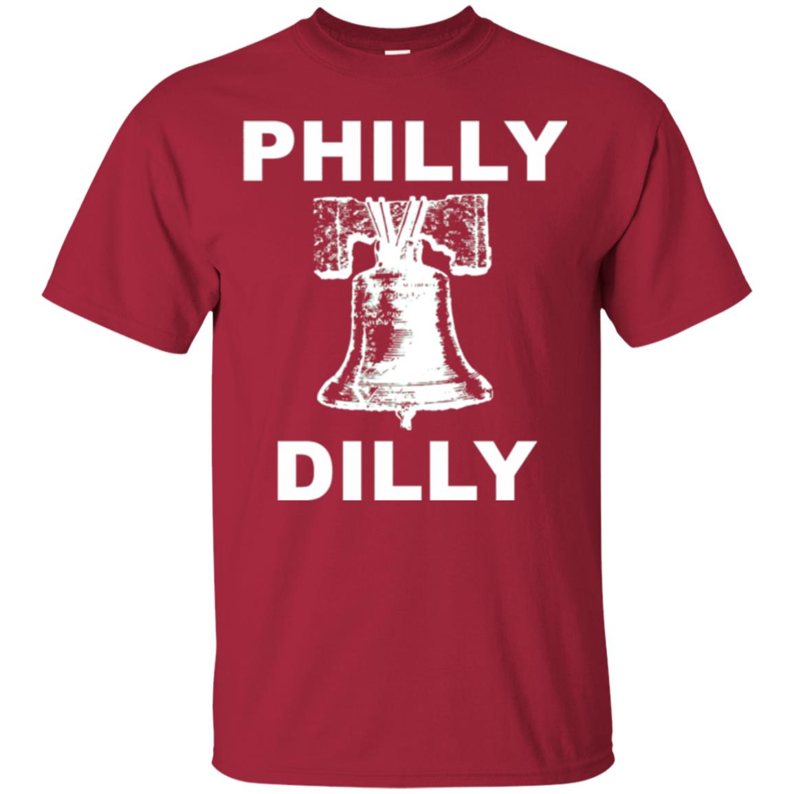 Football T-shirt Philly Dilly With Liberty Bell And Crack Philadelphia Cardinal