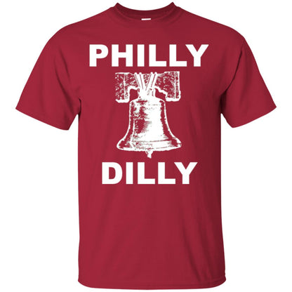 Football T-shirt Philly Dilly With Liberty Bell And Crack Philadelphia Cardinal