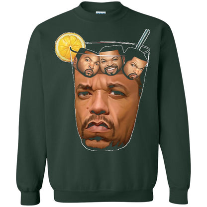 Ice T With Ice Cubes Funny T-shirt Forest Green