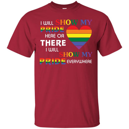 I Will Show My Pride Everywhere Lgbt Shirt Cardinal