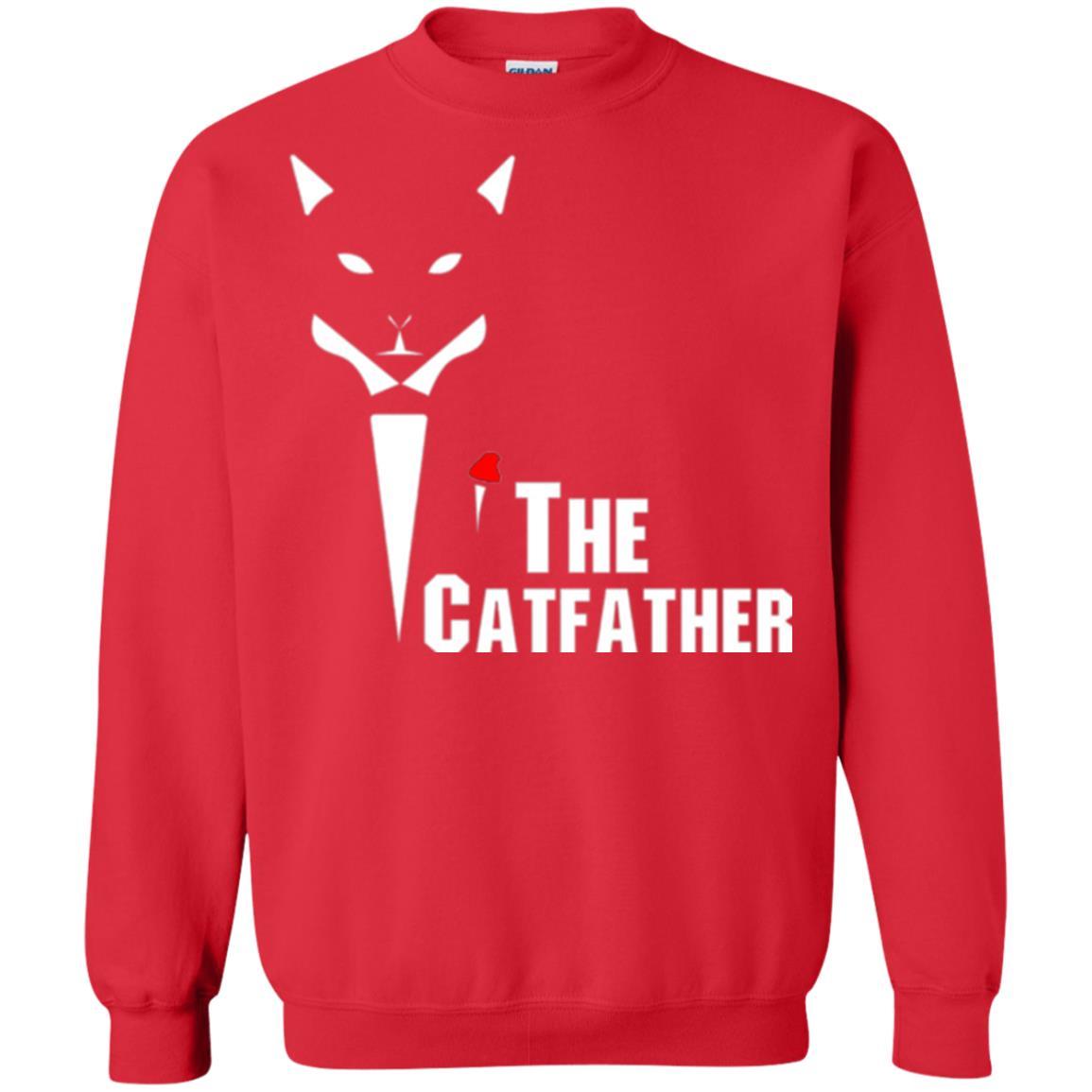 Cat Dad Lover T-shirt The Catfather T-shirt Red