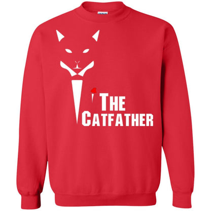 Cat Dad Lover T-shirt The Catfather T-shirt Red