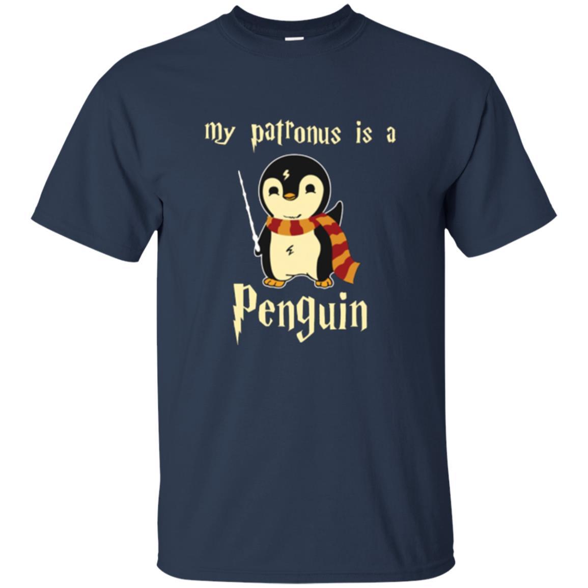 Penguin Lover T-shirt My Patronus Is A Penguin Navy