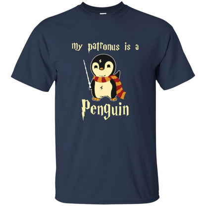 Penguin Lover T-shirt My Patronus Is A Penguin Navy