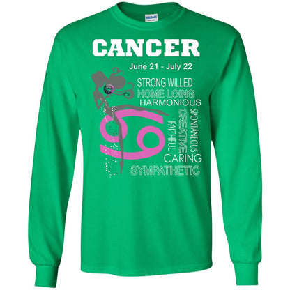 Cancer Strong Willed Home Loing Harmonious Faithful Creative Spontaneous Caring Sympathetic Irish Green