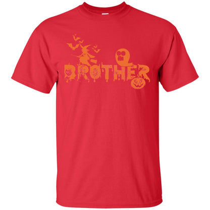 Halloween Pumpkin Brother Family Shirt Red