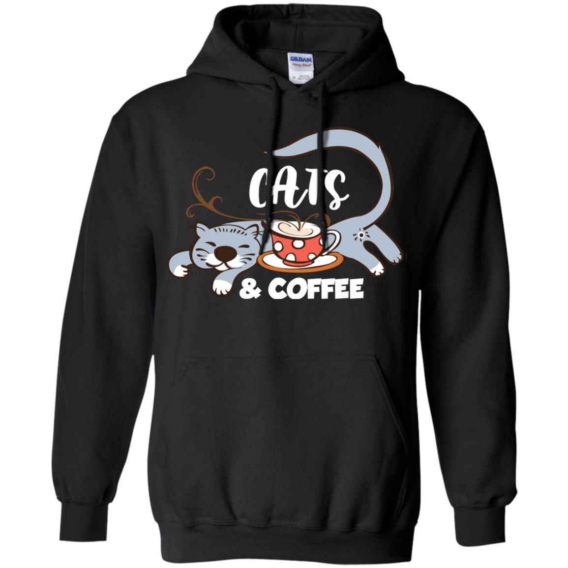 A Good Day Start With Cat And Coffee Cat Lover T-shirt Black
