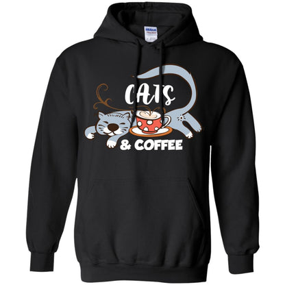 A Good Day Start With Cat And Coffee Cat Lover T-shirt Black