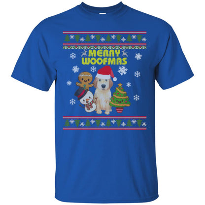 Merry Woofmas Dogs Lovers X-mas 2018 Gift Shirt Royal