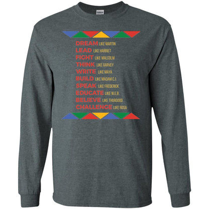 Black History African American Heroes T-shirt Dark Heather
